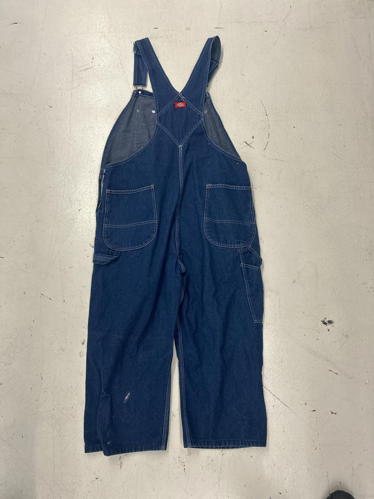 Dickies Vintage Denim Overalls - Classic Blue Jean Bibs