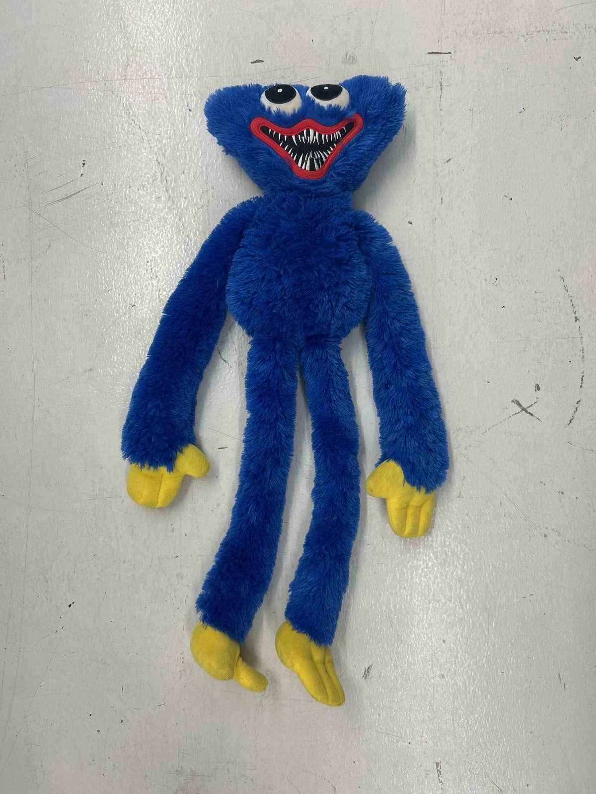 Creepy Blue Plush Doll With Grinning Teeth