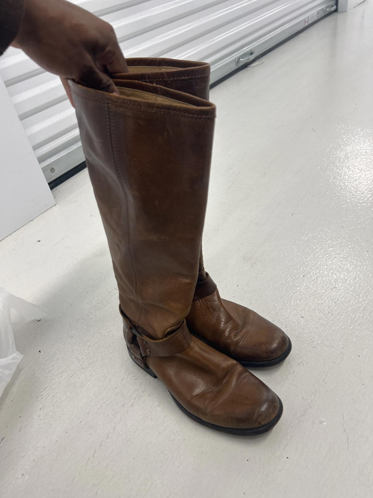 Frye Vintage Brown Leather Riding Boots