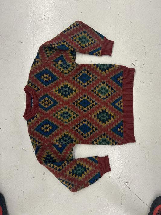 Vintage Aztec Pattern Knit Sweater - Cozy & Stylish