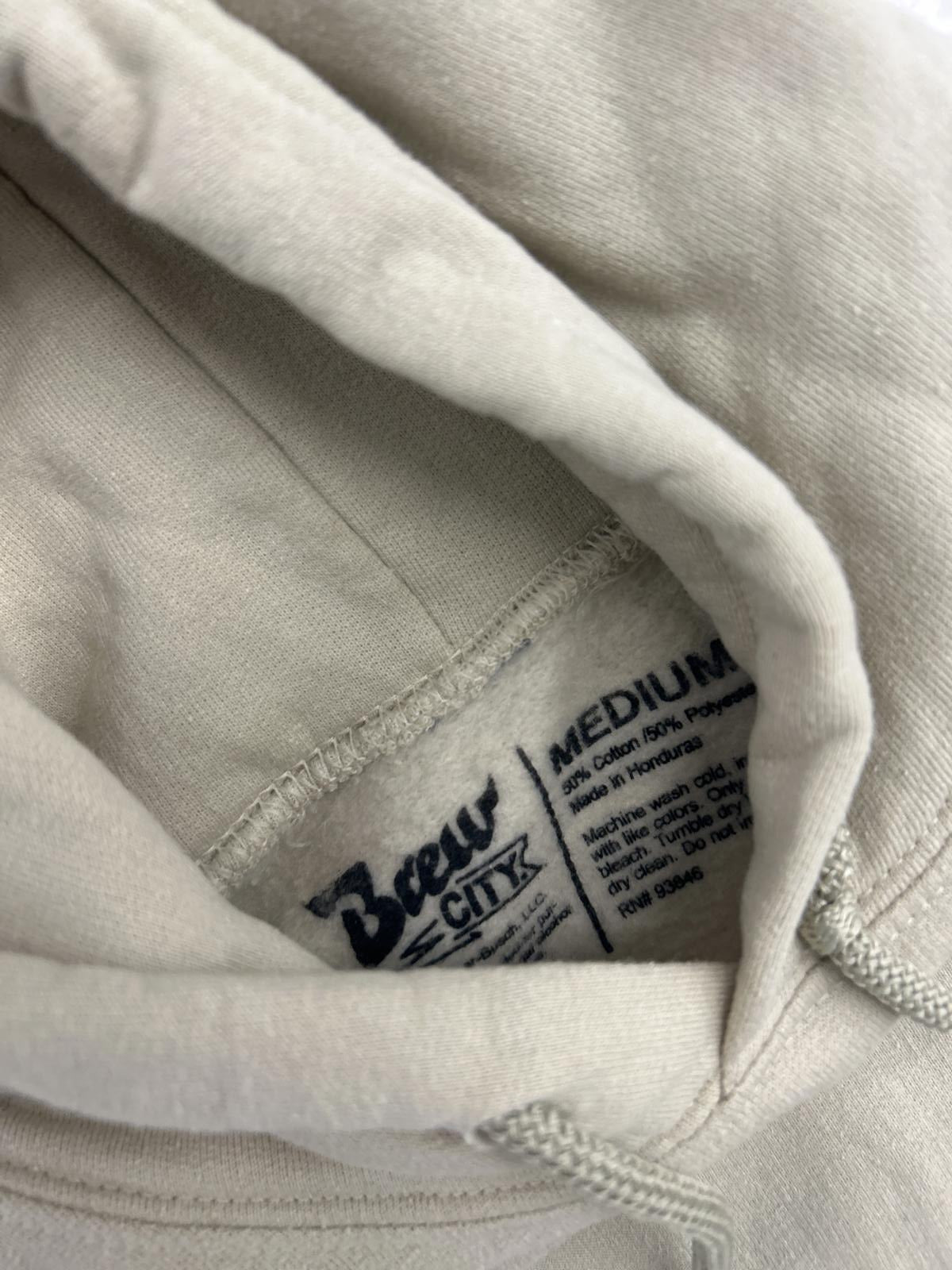 Vintage Budweiser Hoodie - Cream Cotton Pullover