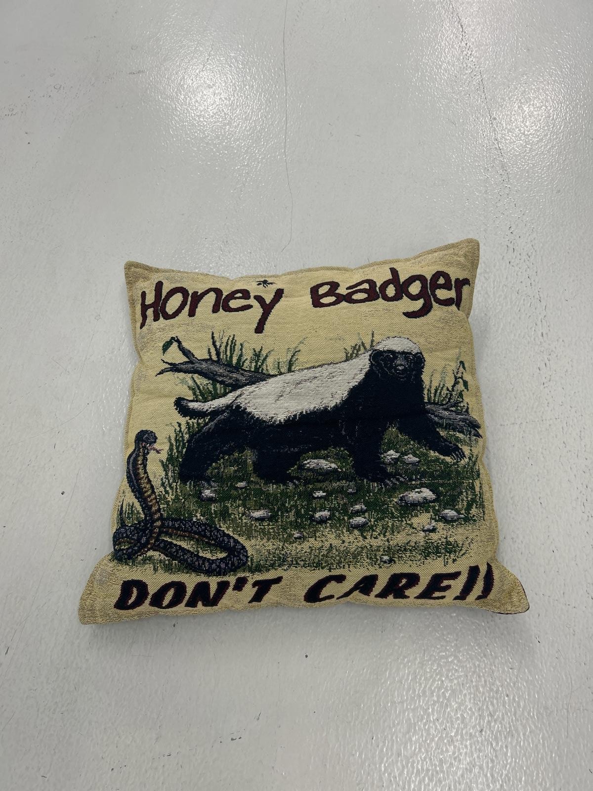 Honey Badger Throw Pillow - Fun Wildlife Decor