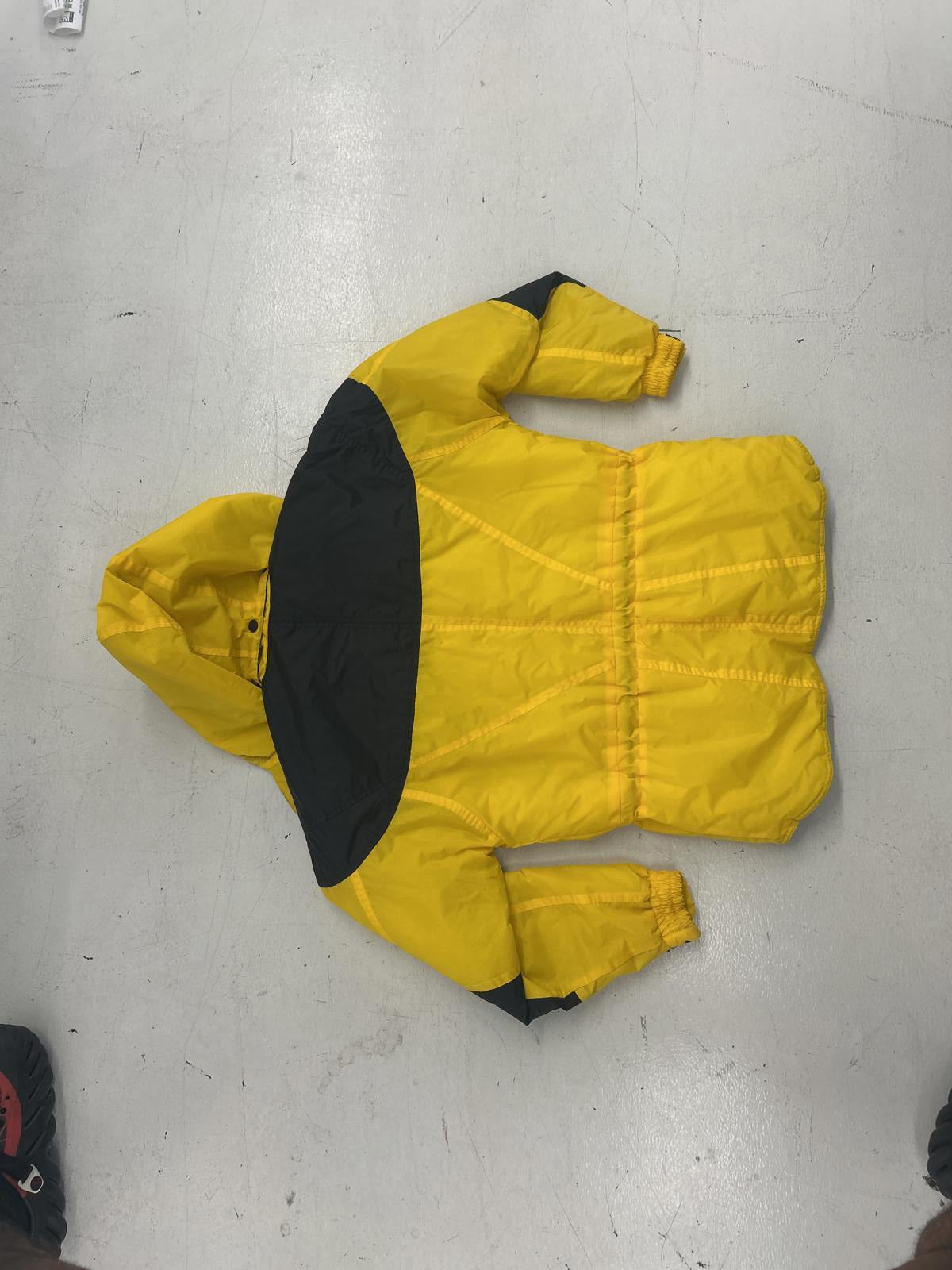 SK Gear Women's Yellow and Black Puffer Jacket - Medium Size