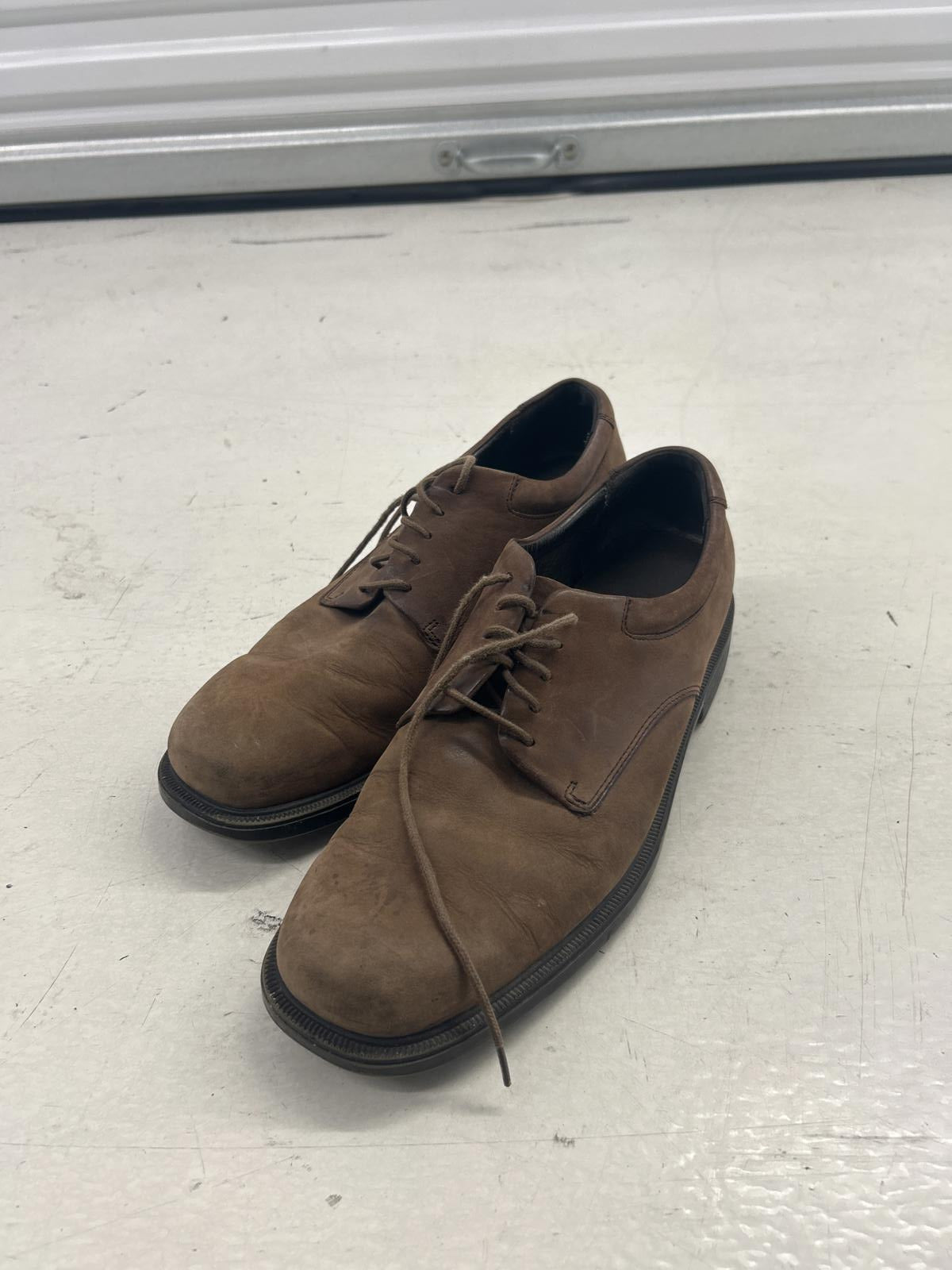 Rockport Smooth Brown Leather Suede Lace-Up Shoes