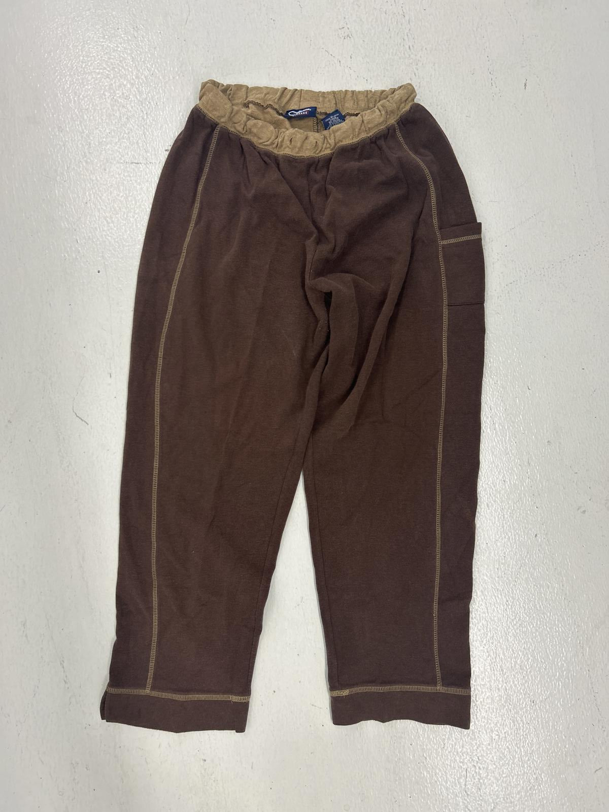 Catalina Average Brown Lounge Pants with Elastic Waistband