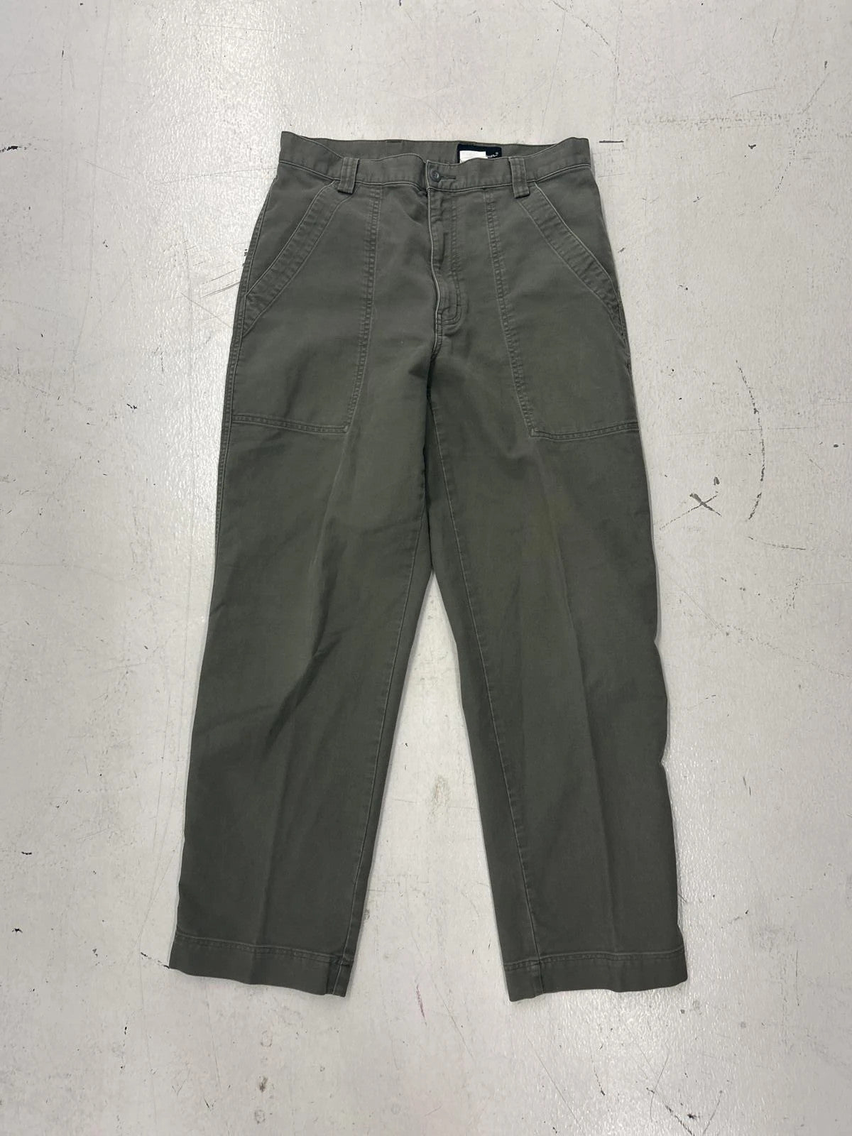 Men'S Casual Olive Green Chino Pants