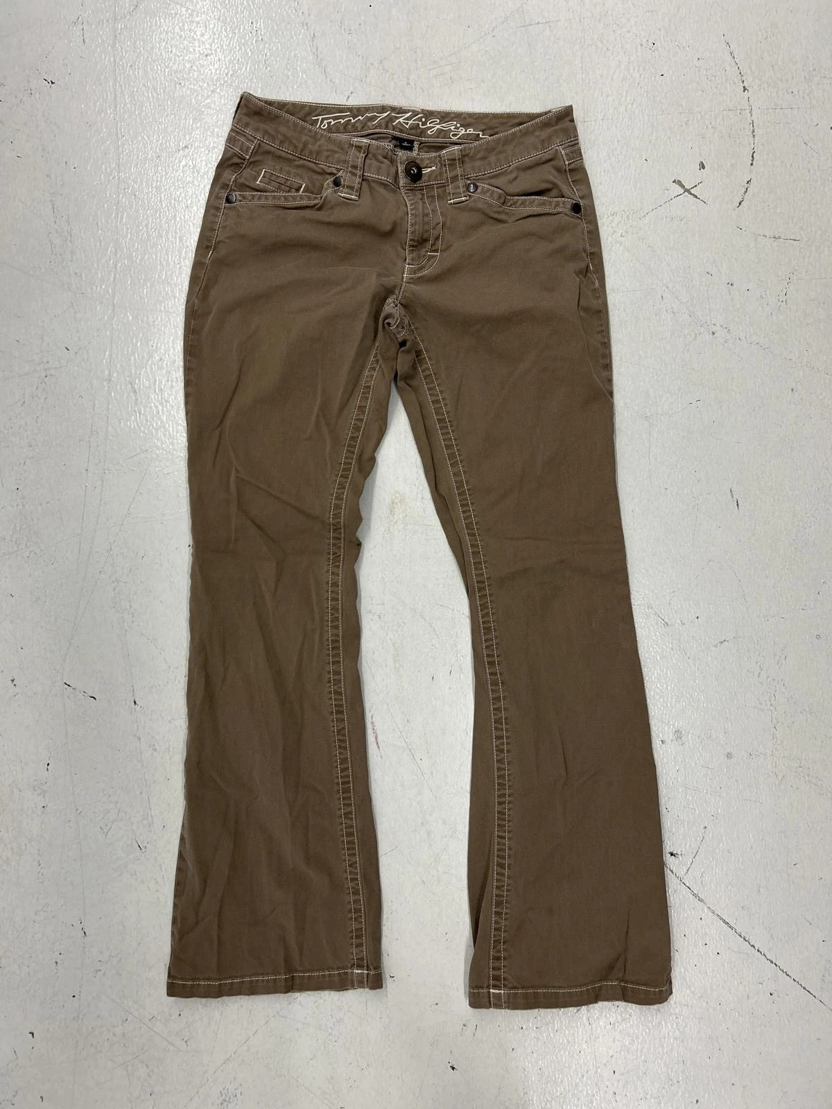 Stylish Brown Flared Jeans For Casual Wear