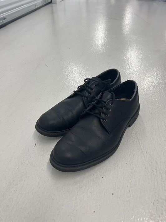 Waterproof Black Leather Work Shoes for Men