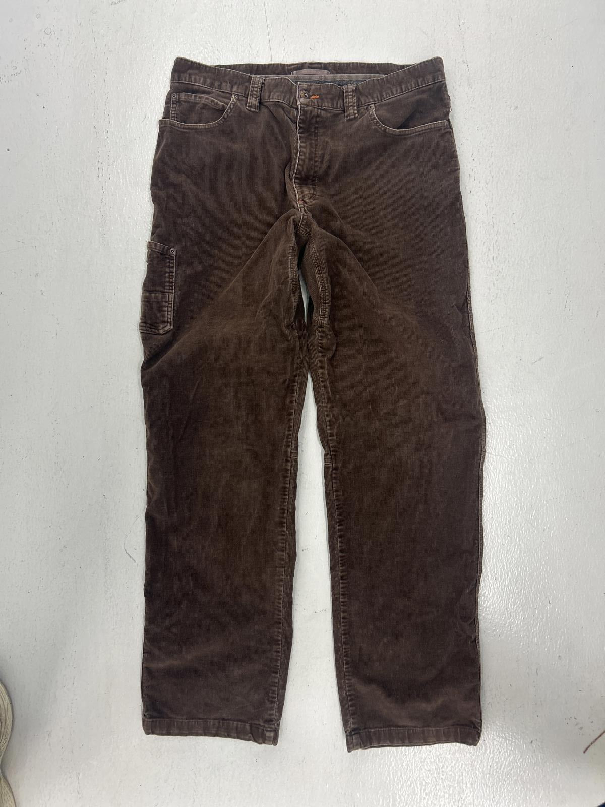 L.L. Bean Men's Brown Corduroy Pants - 36W 34L