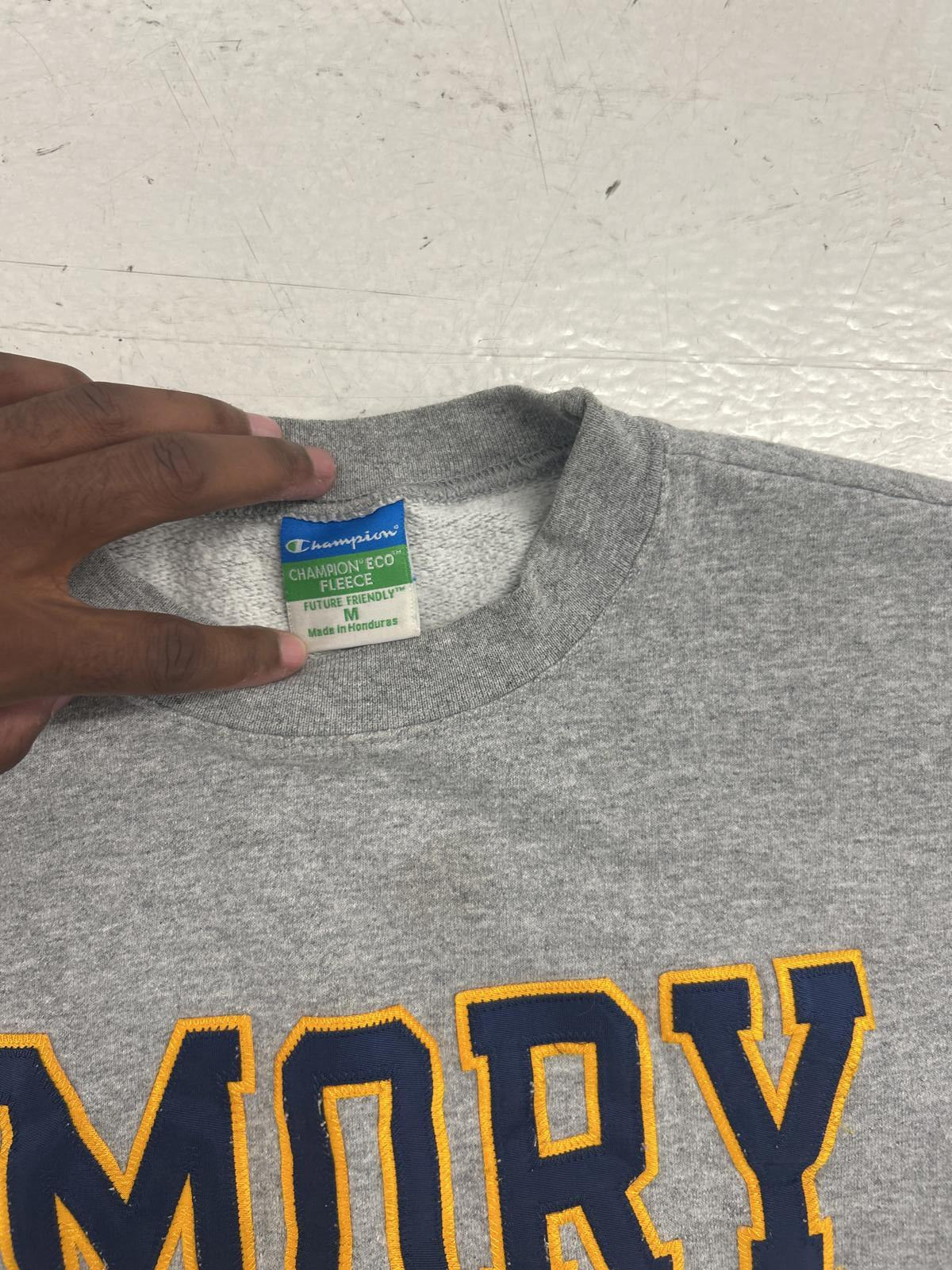 Champion Emory University Sweatshirt - Gray - Size Medium