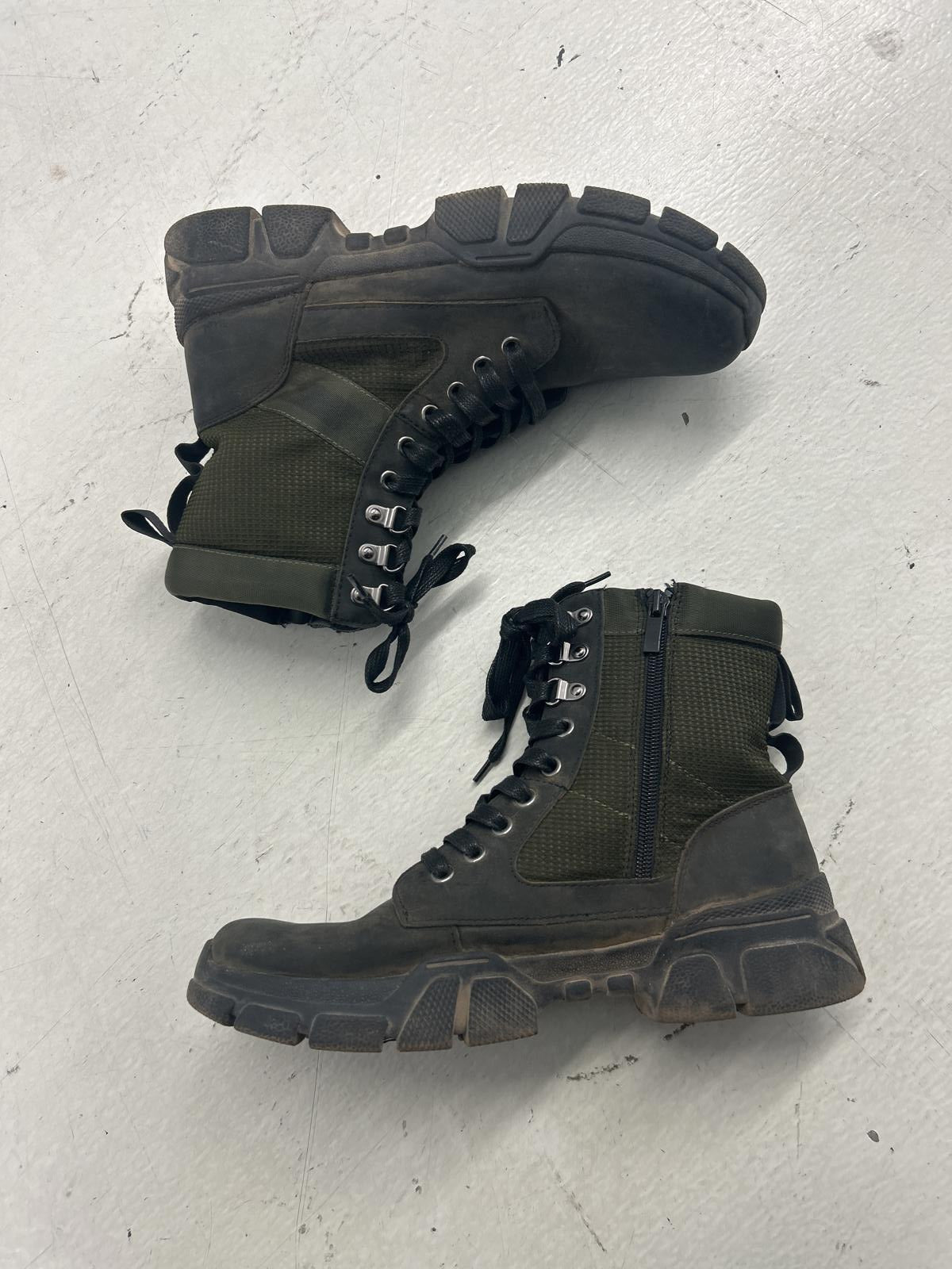 INC Tactical Combat Boots with Zipper - Olive Drab