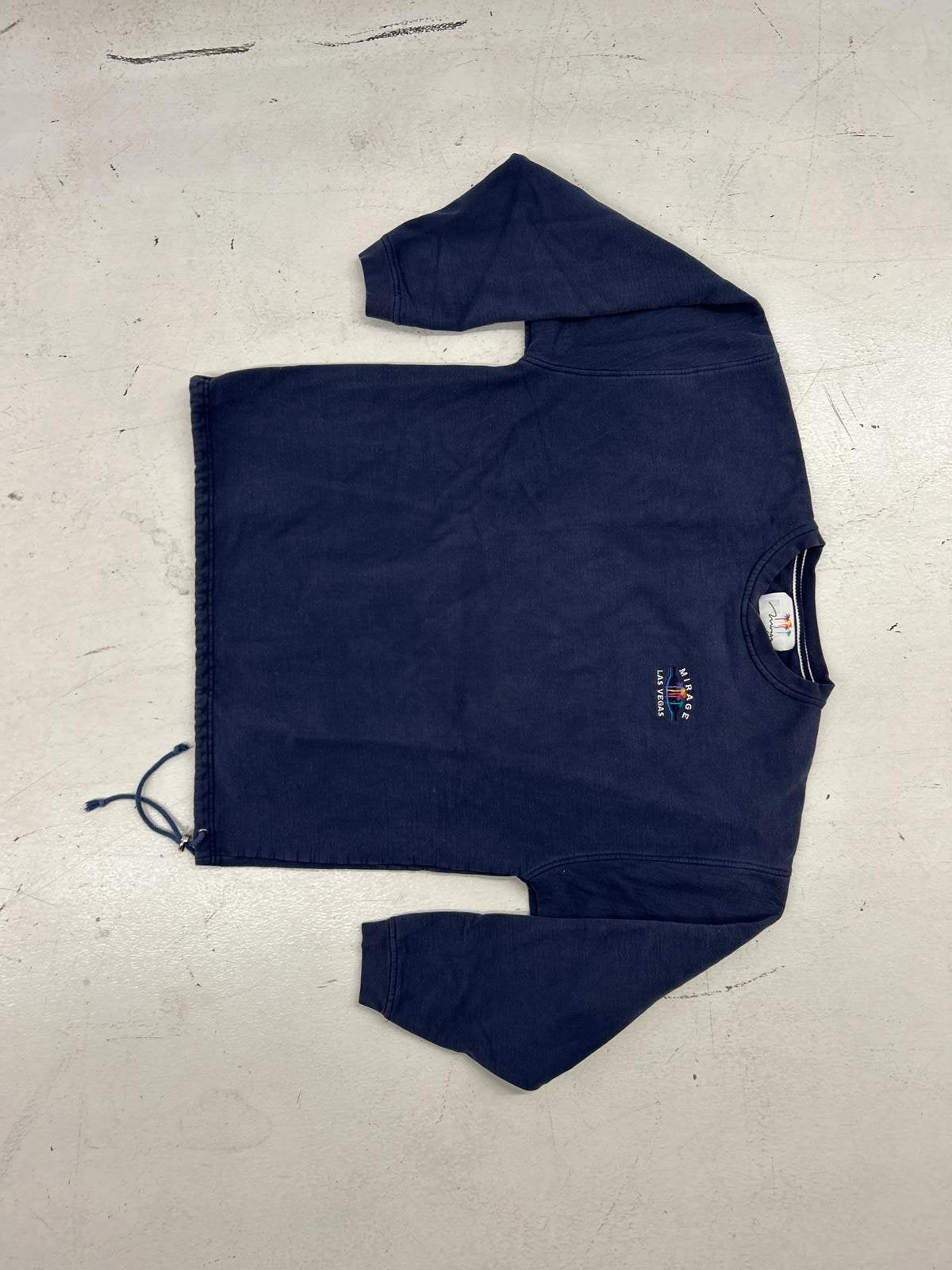 Classic Navy Blue Sweatshirt with Adjustable Hem