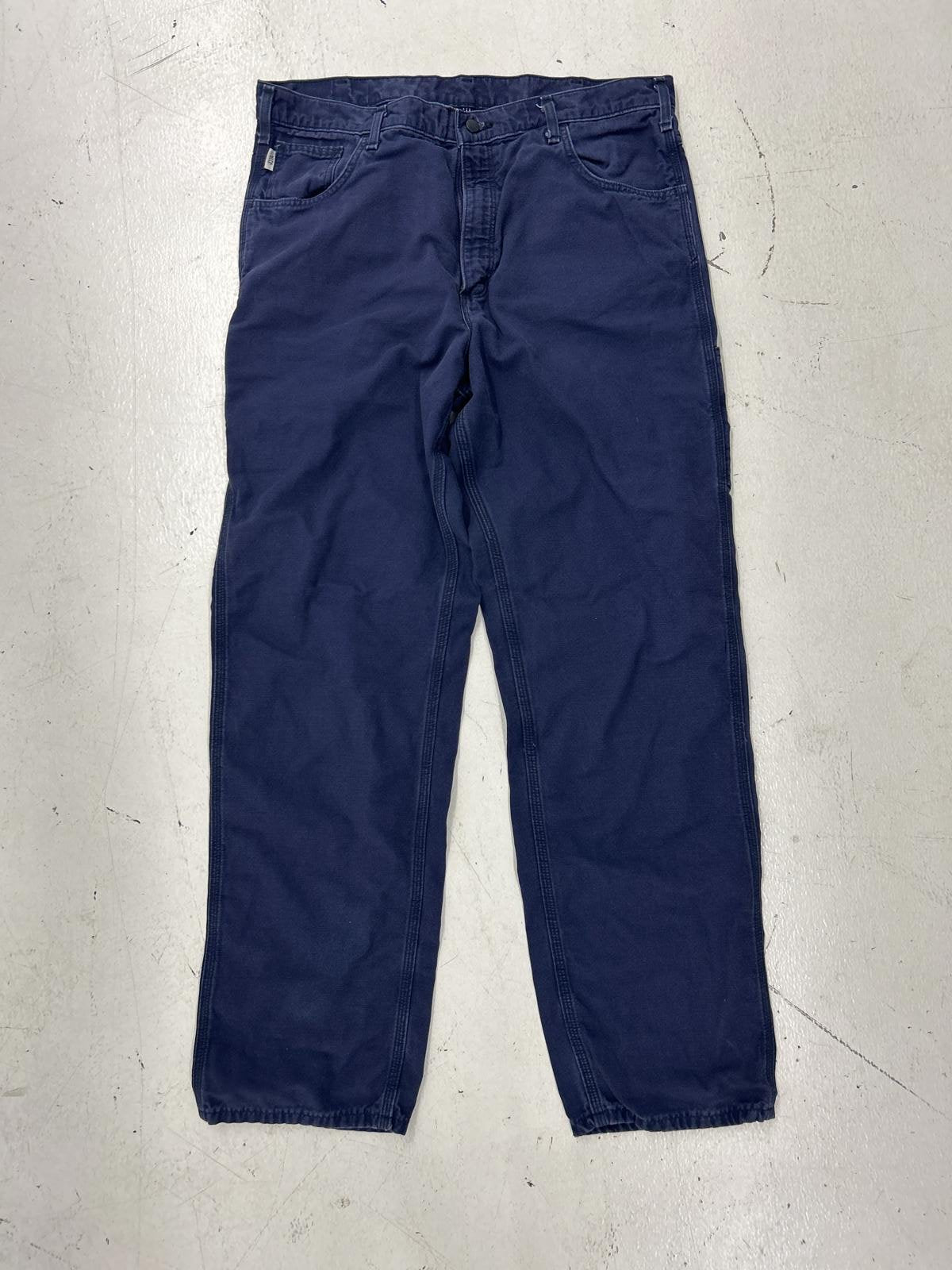 Carhartt Men's Blue Work Pants - Durable & Comfortable