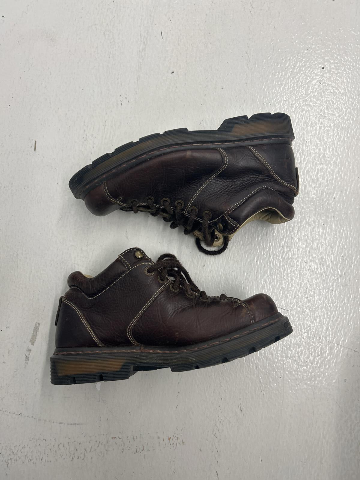 Dr. Martens Men's Brown Leather Work Boots - Size 10 US