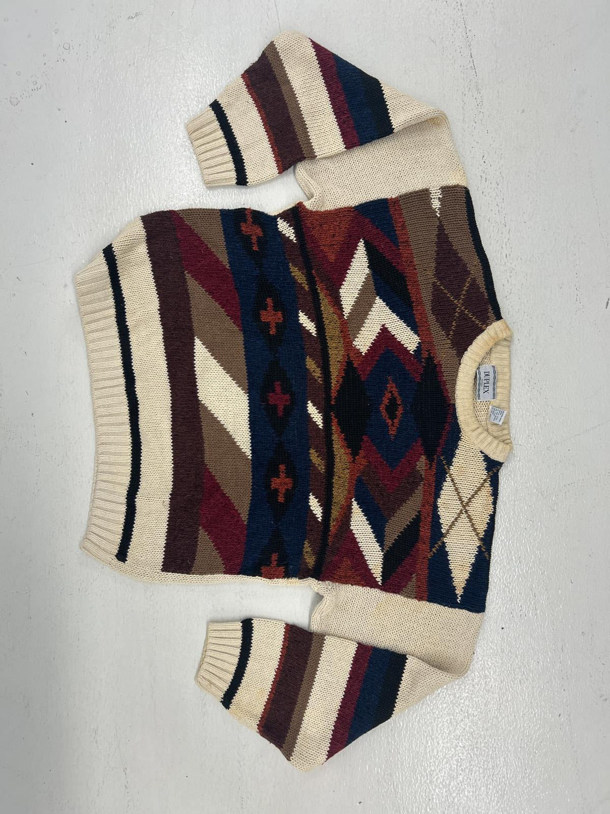 Heavy Cozy Southwestern-Inspired Knit Sweater