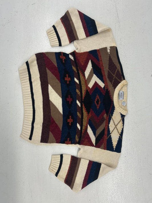 Heavy Cozy Southwestern-Inspired Knit Sweater