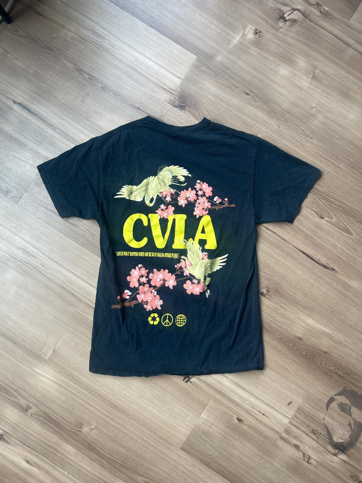 CVLA Graphic Tee with Floral Design