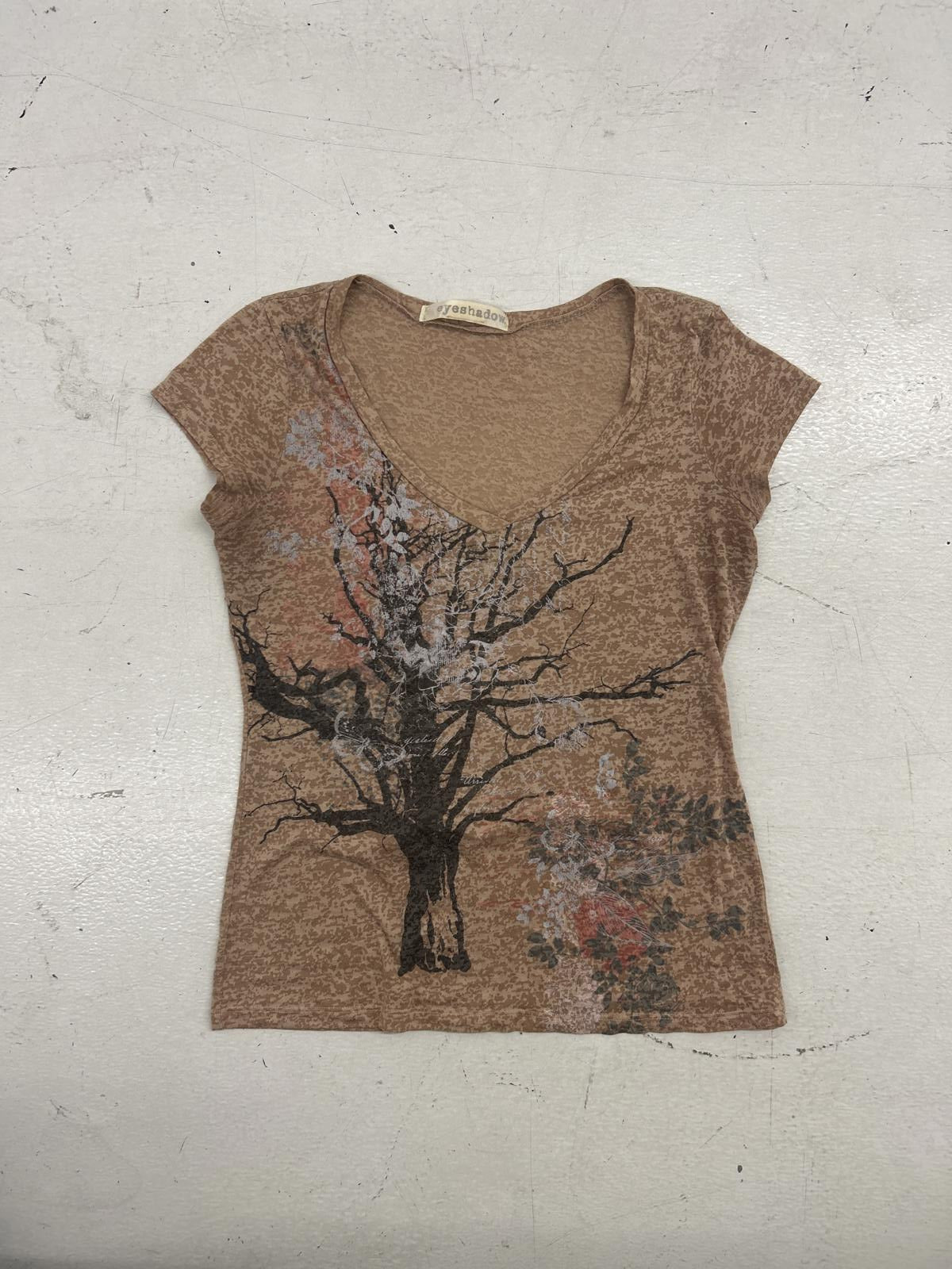 Eyeshadow Grunge Women's Graphic Tee - Tree Design