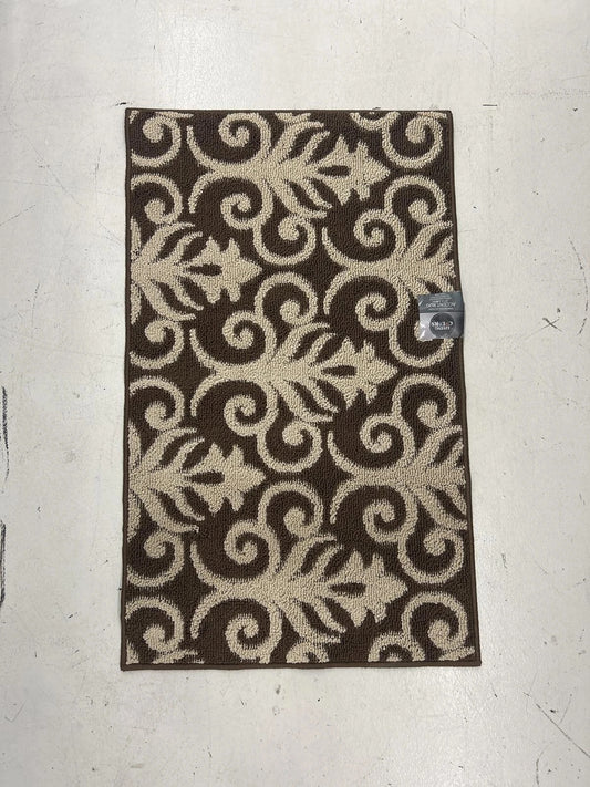 Stylish Brown And Cream Decorative Area Rug