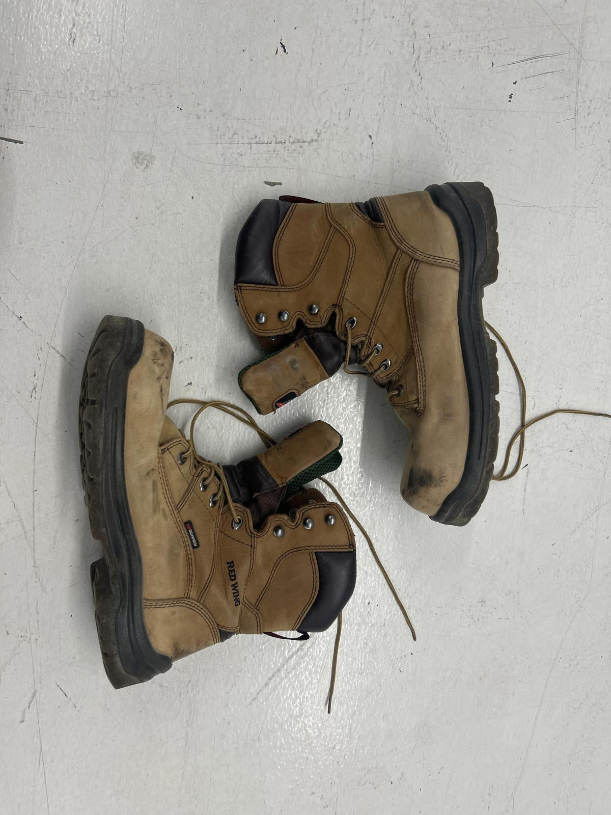 Red Wing King Toe Durable Tan Work Boots