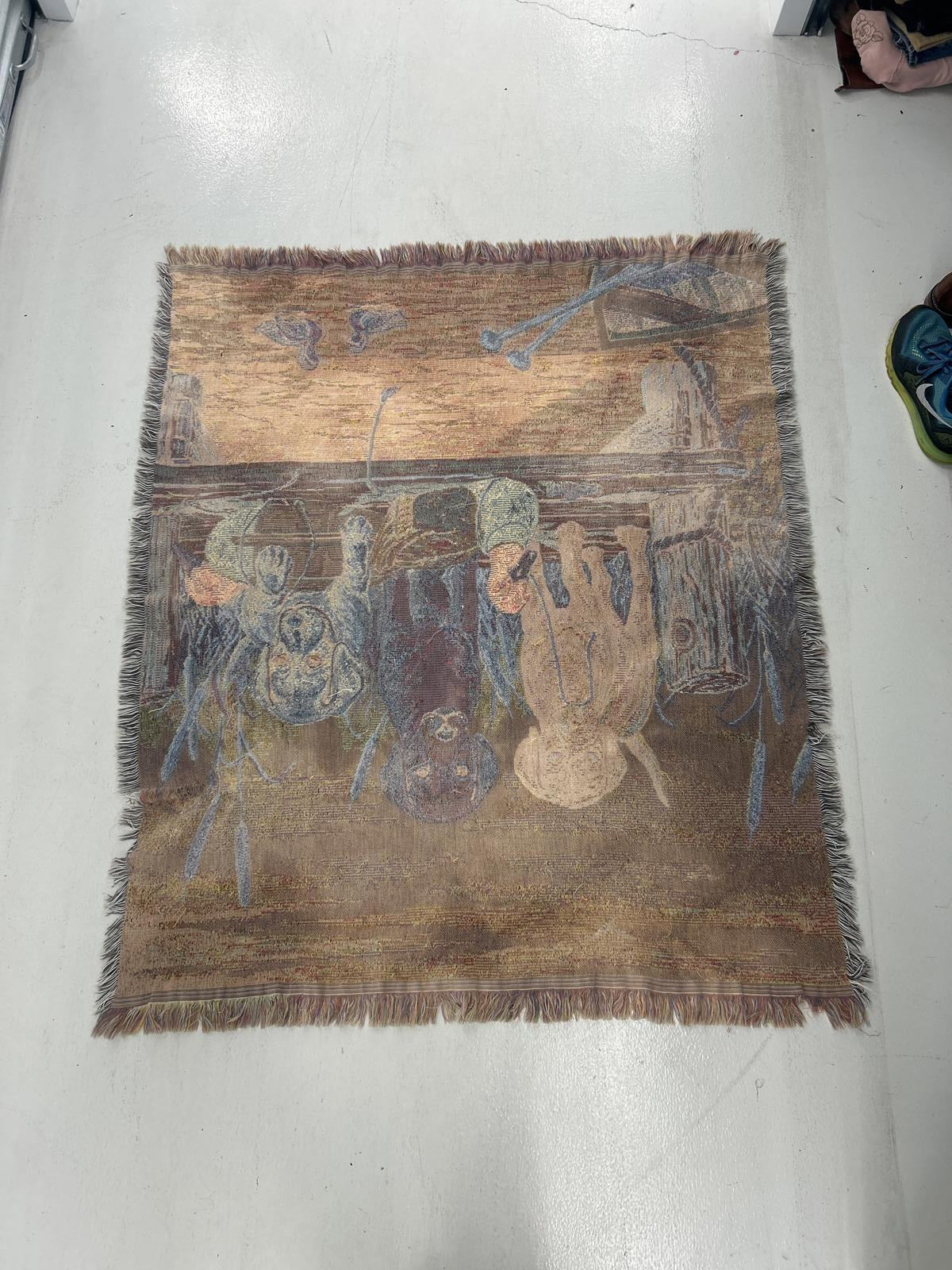 Rustic Dog-Themed Tapestry Throw Blanket