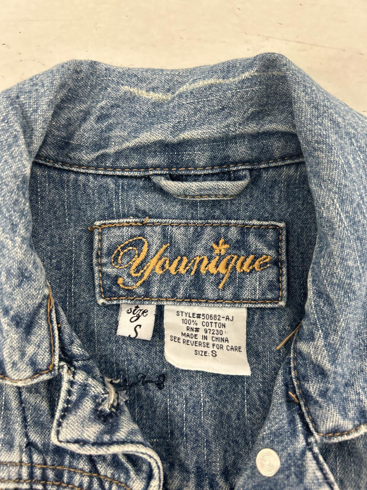 Younique Women's Denim Jacket - Stylish Cropped Design