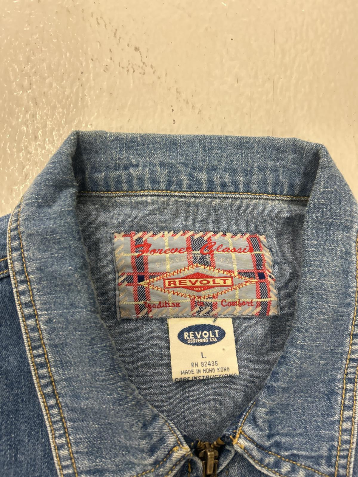 Vintage Western Revolt Denim Vest - Classic Style