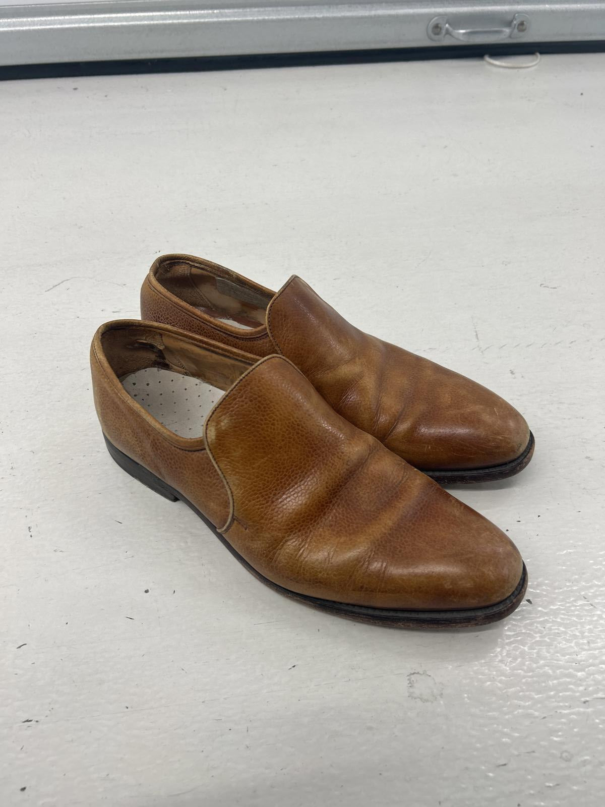 Heavy ANON Stylish Brown Leather Slip-On Shoes