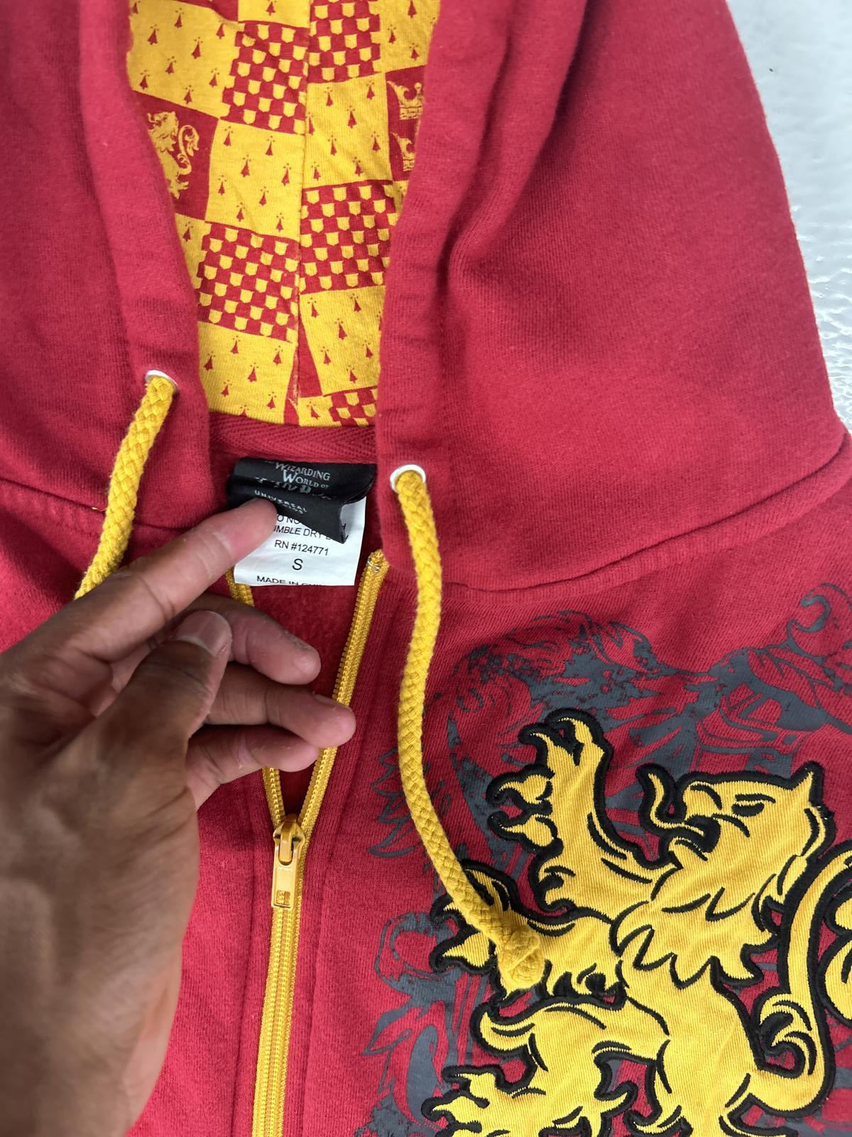 Authentic Gryffindor Hoodie - Red with Gold Accents