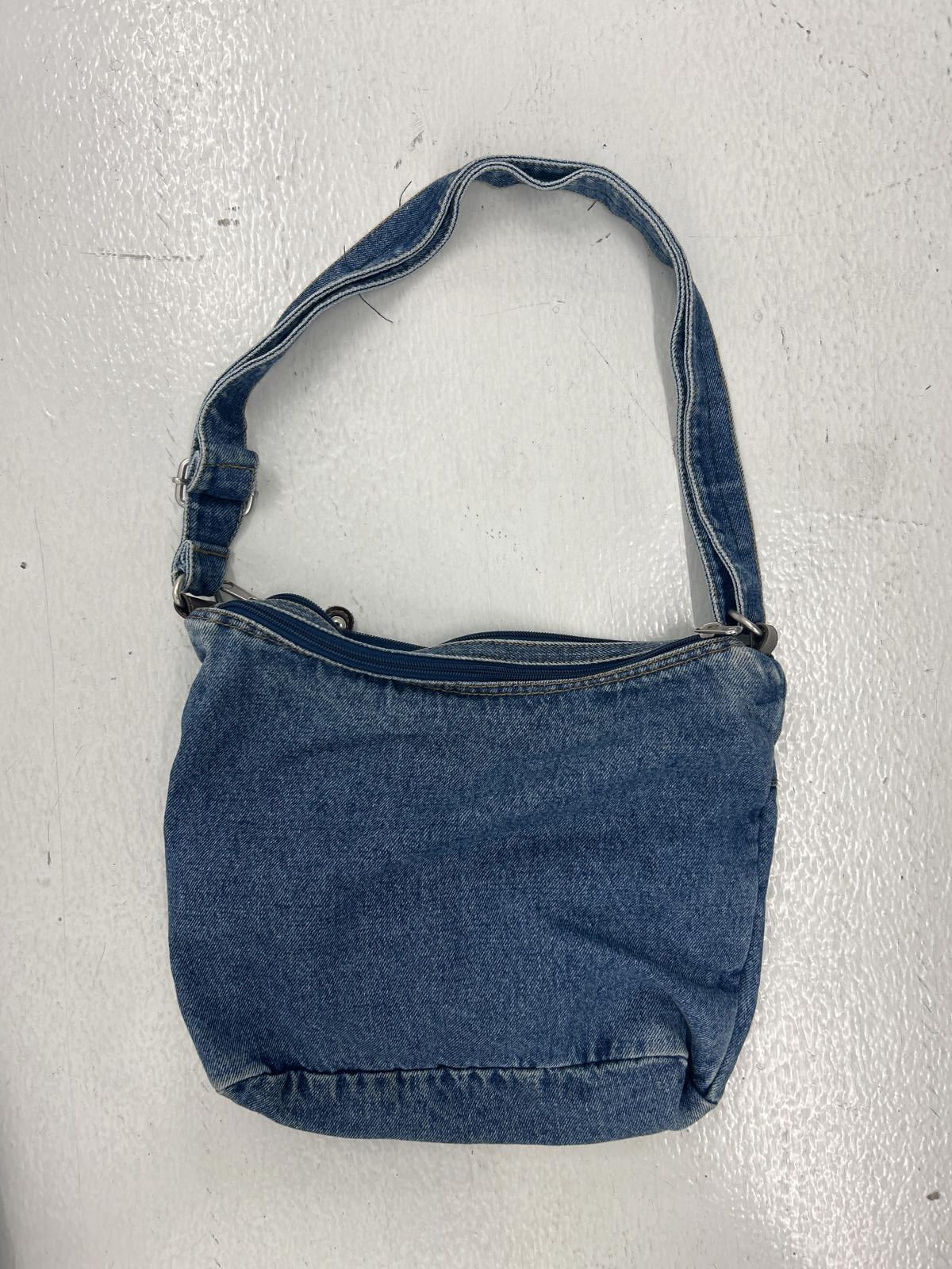 Stylish Denim Crossbody Bag with Multiple Pockets