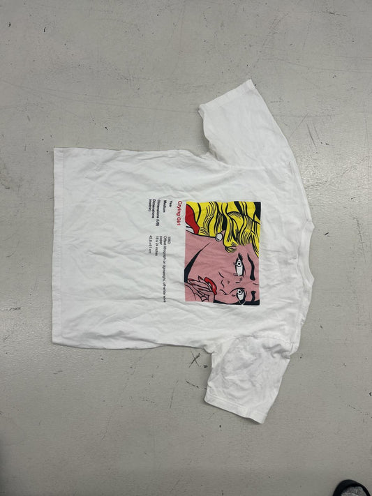 Crying Girl Uniqlo Graphic Tee - Pop Art Style