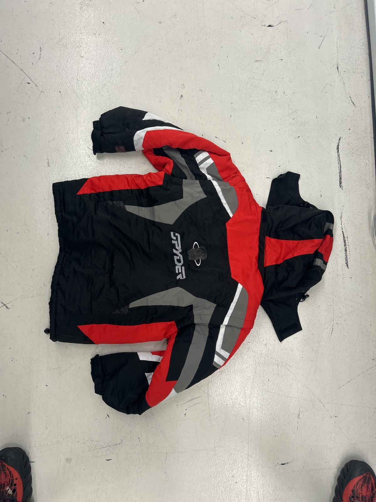 Spyder Red and Black Windbreaker Ski Jacket