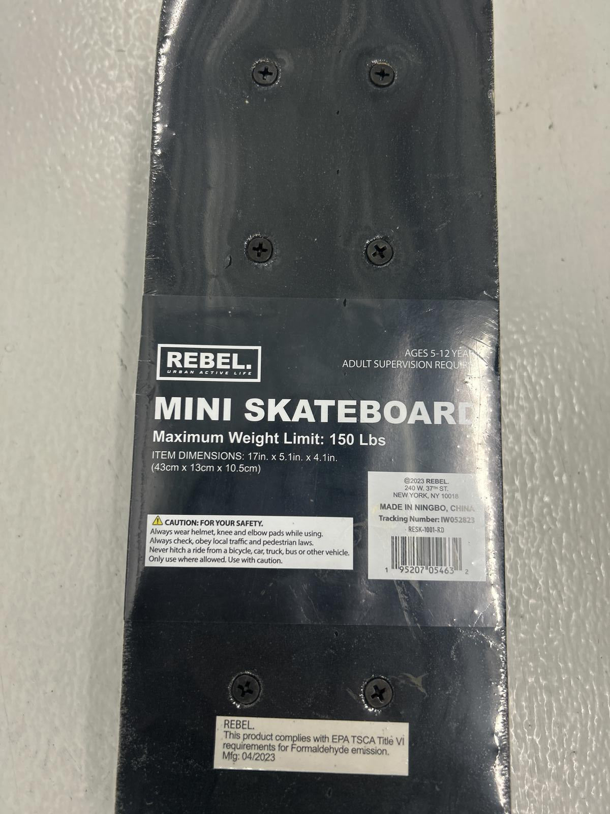 Rebel Mini Skateboard - Colorful Design