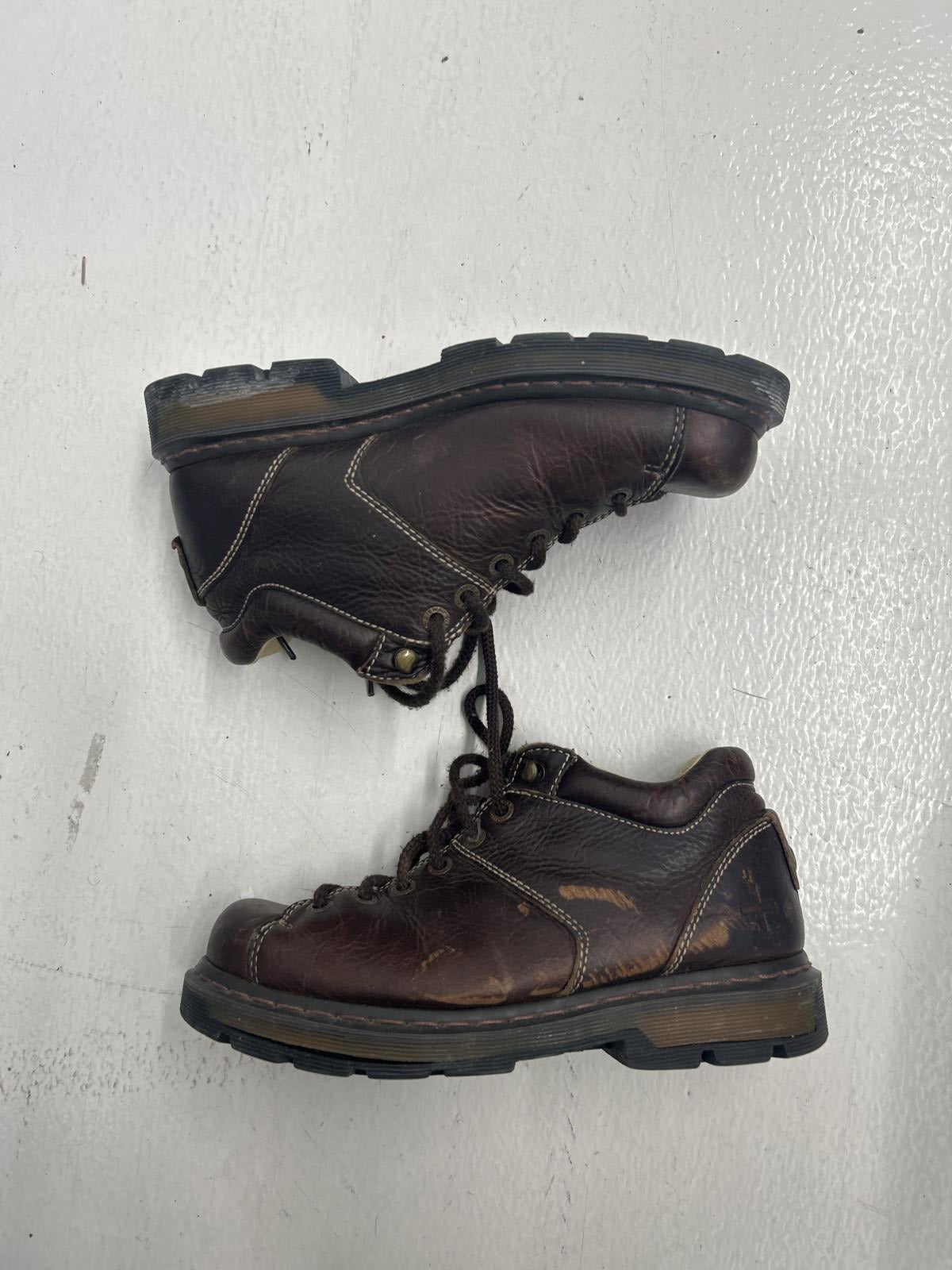 Dr. Martens Men's Brown Leather Work Boots - Size 10 US