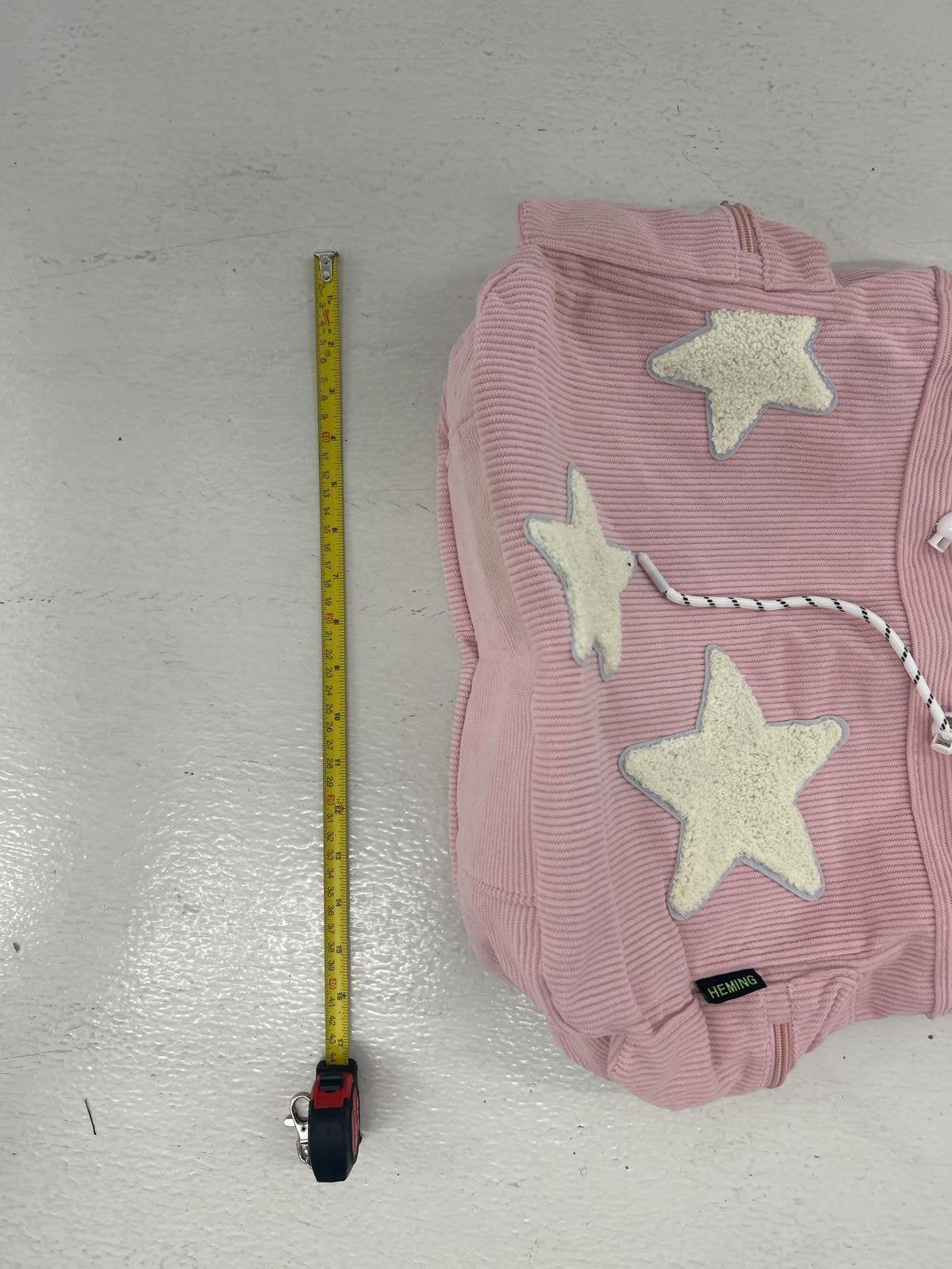 Y2K Corduroy Charming Pink Star Design Sling Bag