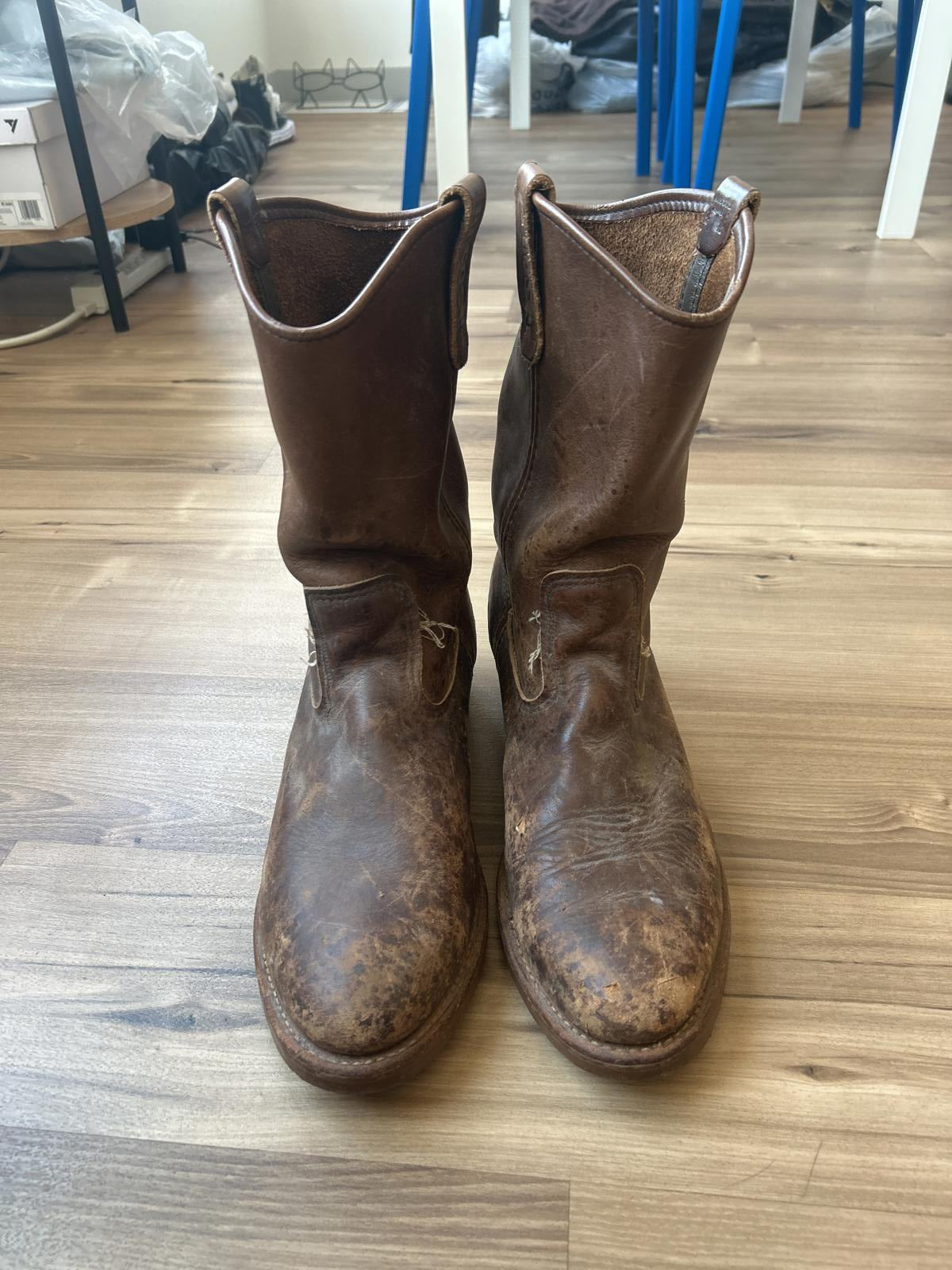 Red Wing Pecos Vintage Leather Cowboy Boots