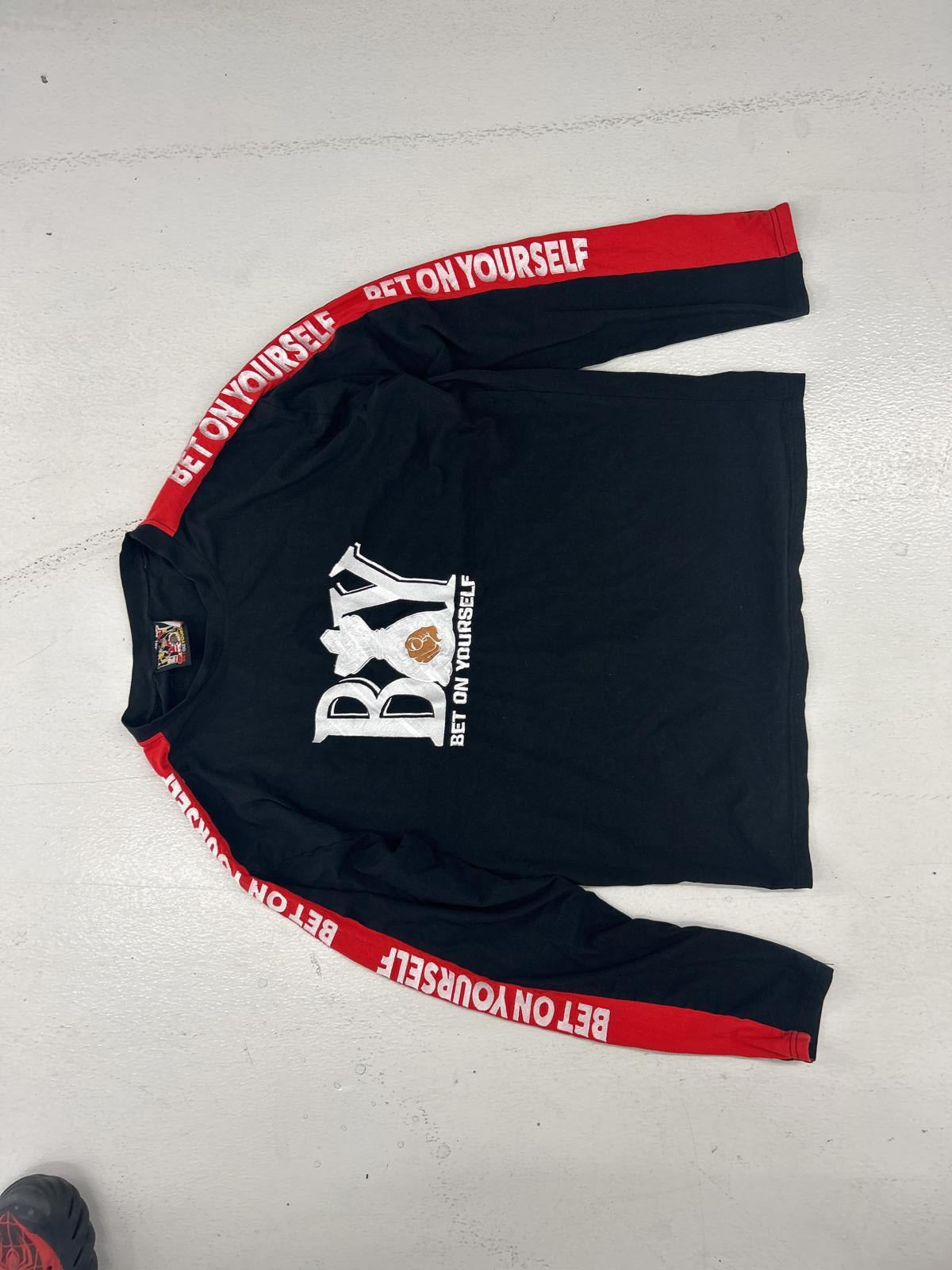 BXY Bet On Yourself Long Sleeve Shirt - Black & Red