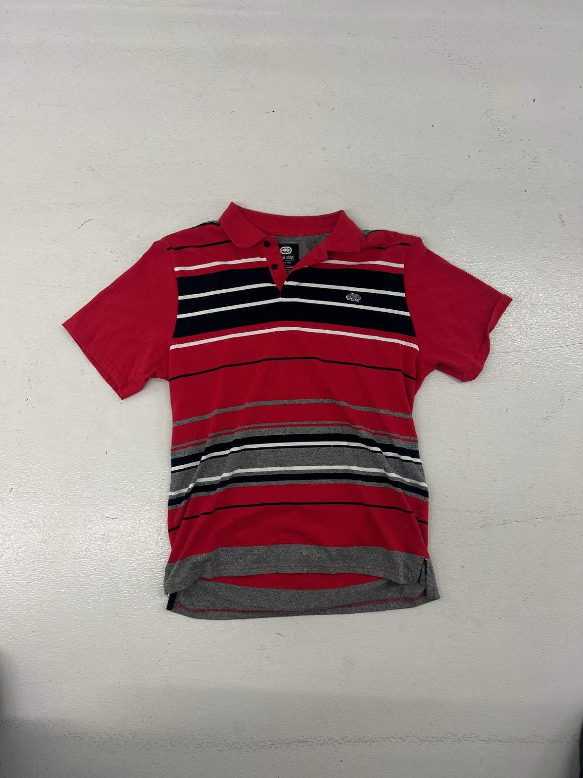 Ecko Unltd Men's Striped Polo Shirt - Red