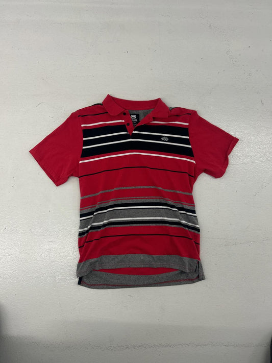 Ecko Unltd Men's Striped Polo Shirt - Red