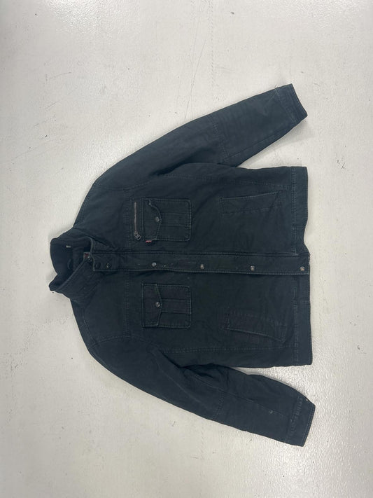 Levi's Black Denim Trucker Jacket with Quilted Lining