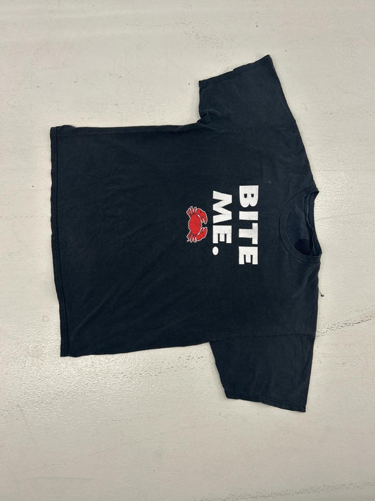 Vintage Bite Me Graphic T-Shirt - Casual Fun Wear