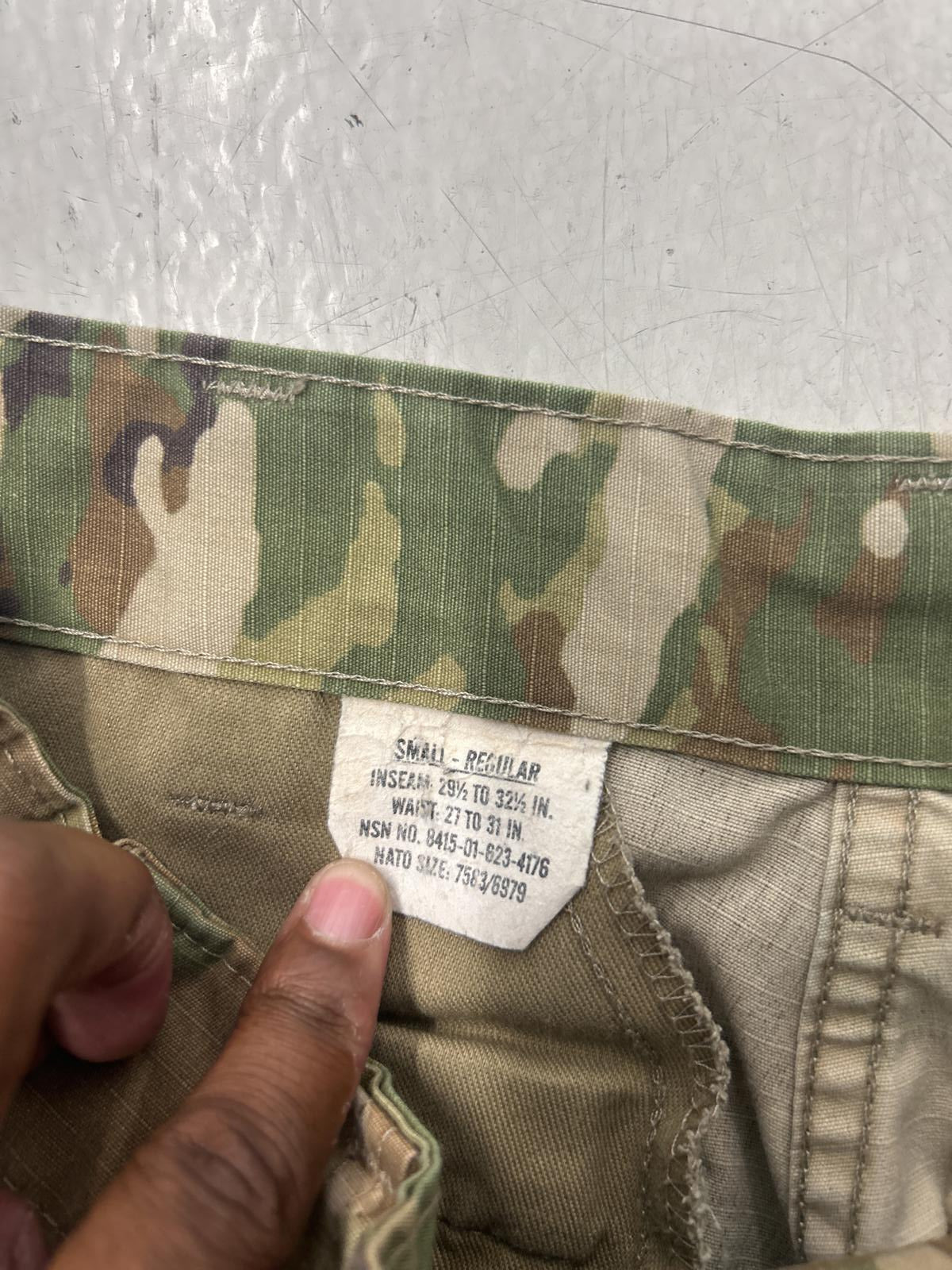 Military Camo Cargo Pants -Light Tan Small Regular