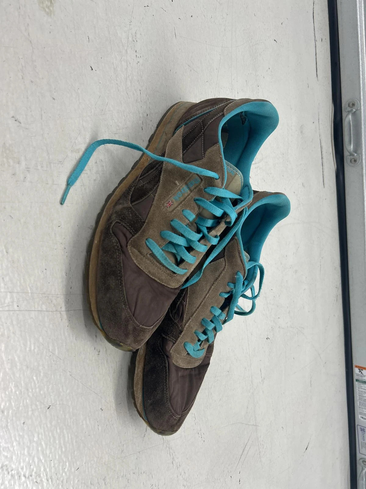 Reebok Retro Brown And Aqua Athletic Sneakers