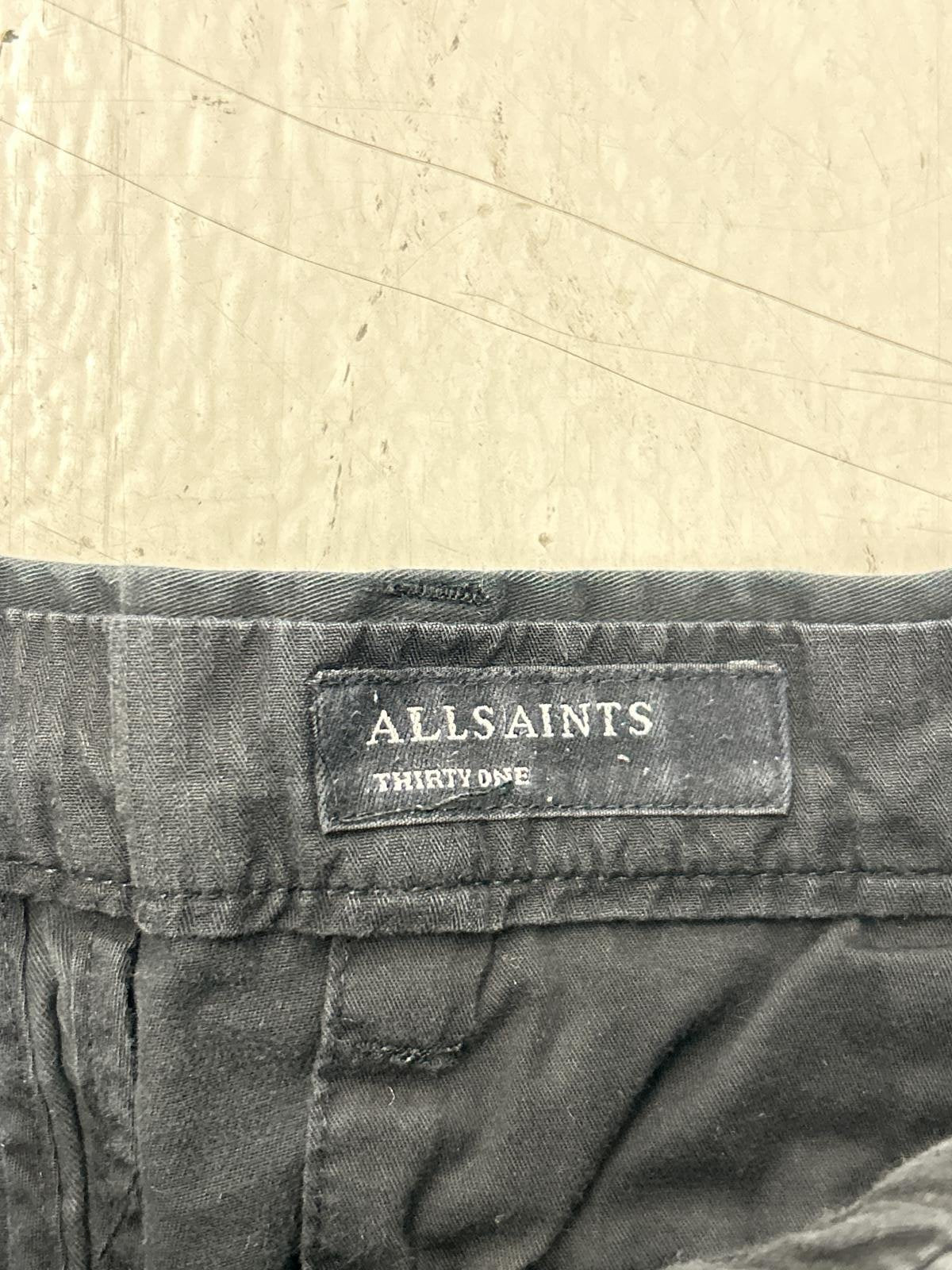 AllSaints Black Slim-Fit Pants for Versatile Wardrobe