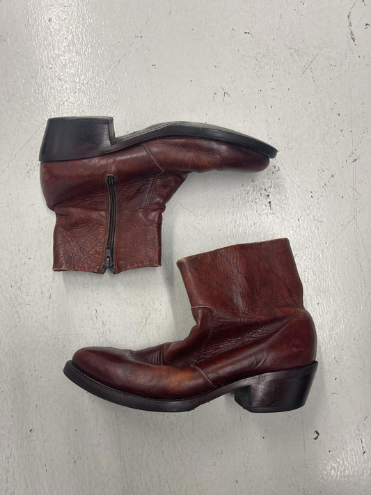 Durango Brown Leather Ankle Boots