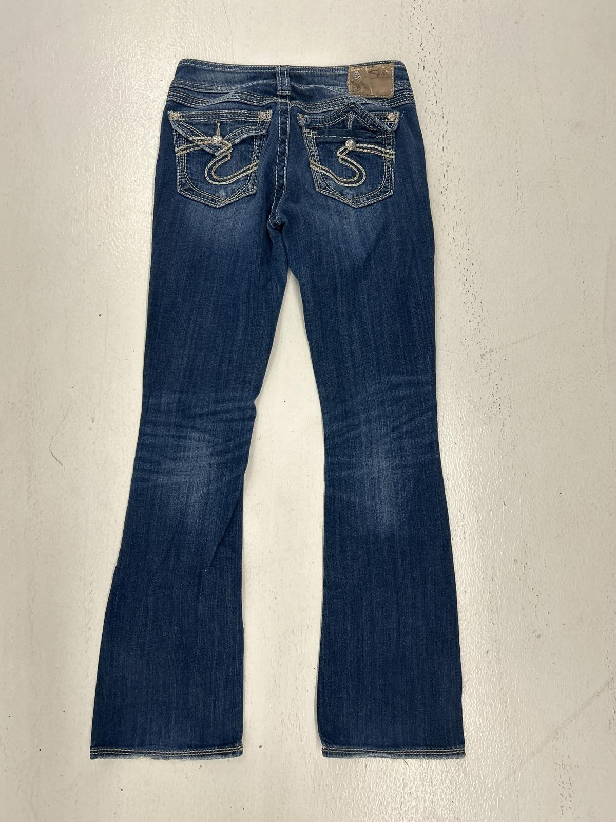 Stylish Flare Jeans with Detailed Stitching - Everyday Wear