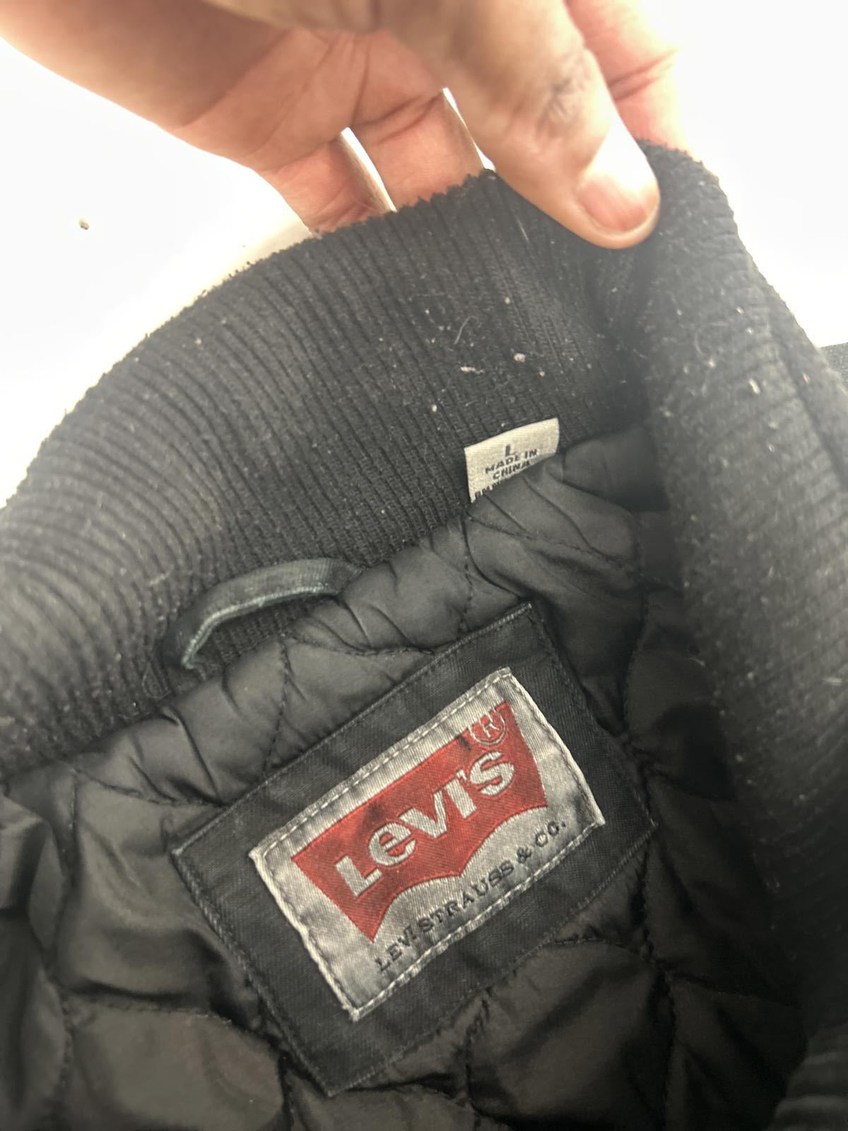 Levi's Black Denim Trucker Jacket with Quilted Lining