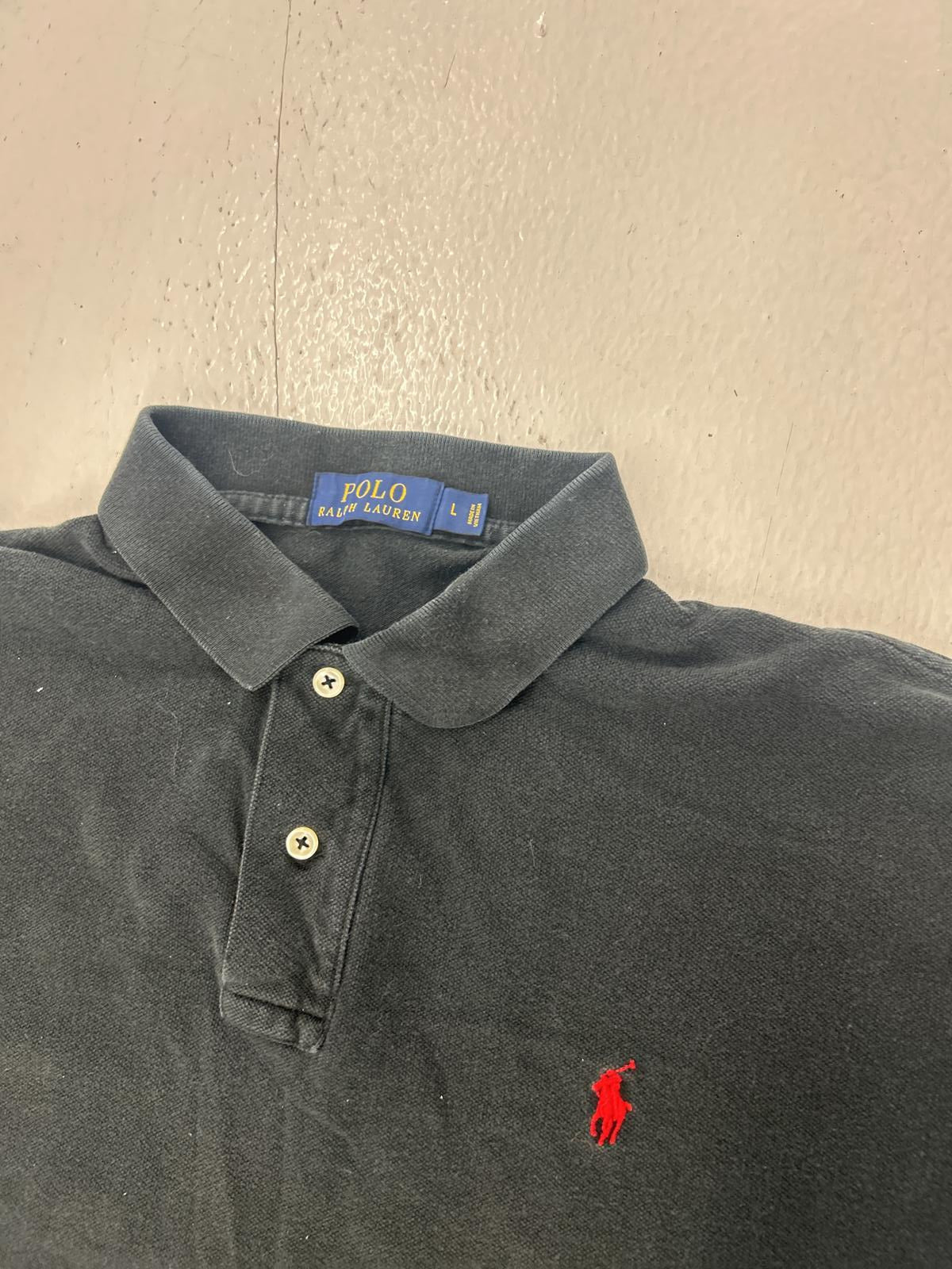 Polo Ralph Lauren Black Cotton Polo Shirt