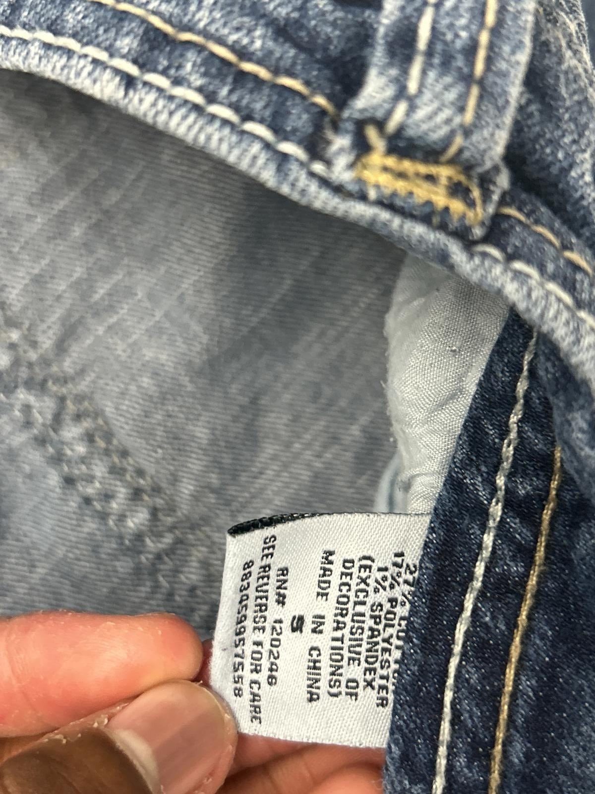 Y2K Blue Denim Jeans with Decorative Back Pockets