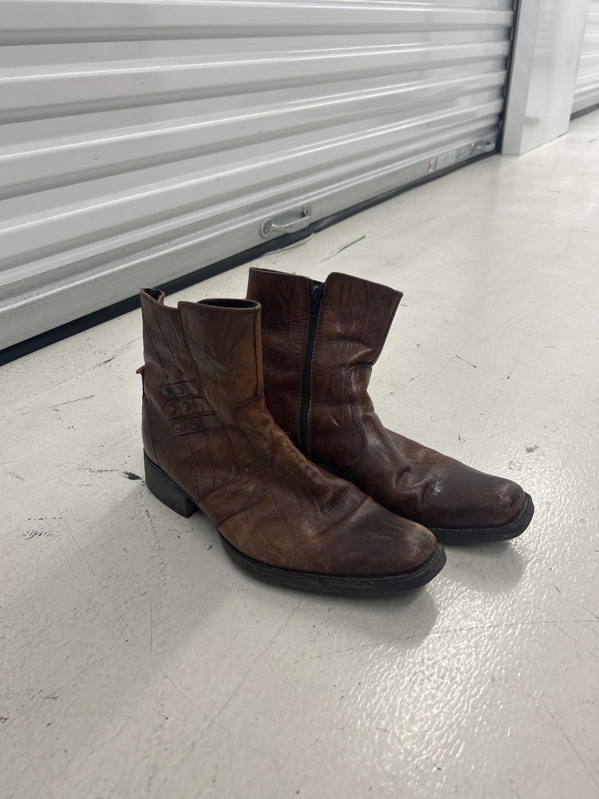 Stylish Aldo Brown Leather Ankle Boots